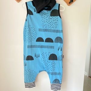 💙Hooded Tank Rags To Raches Romper🖤